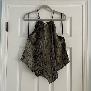 American Threads Snake Print Top